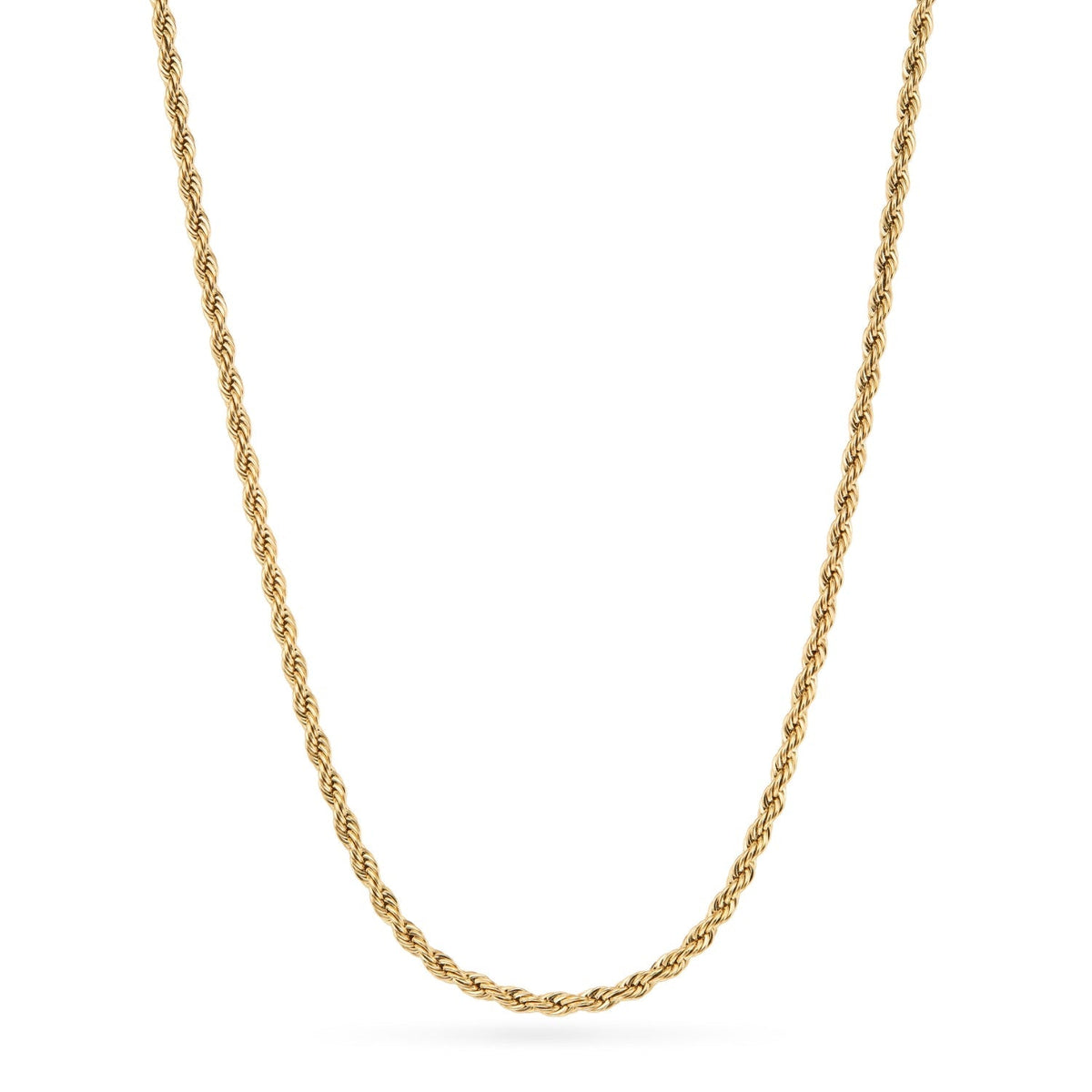 Small Rope Chain Necklace (Gold)