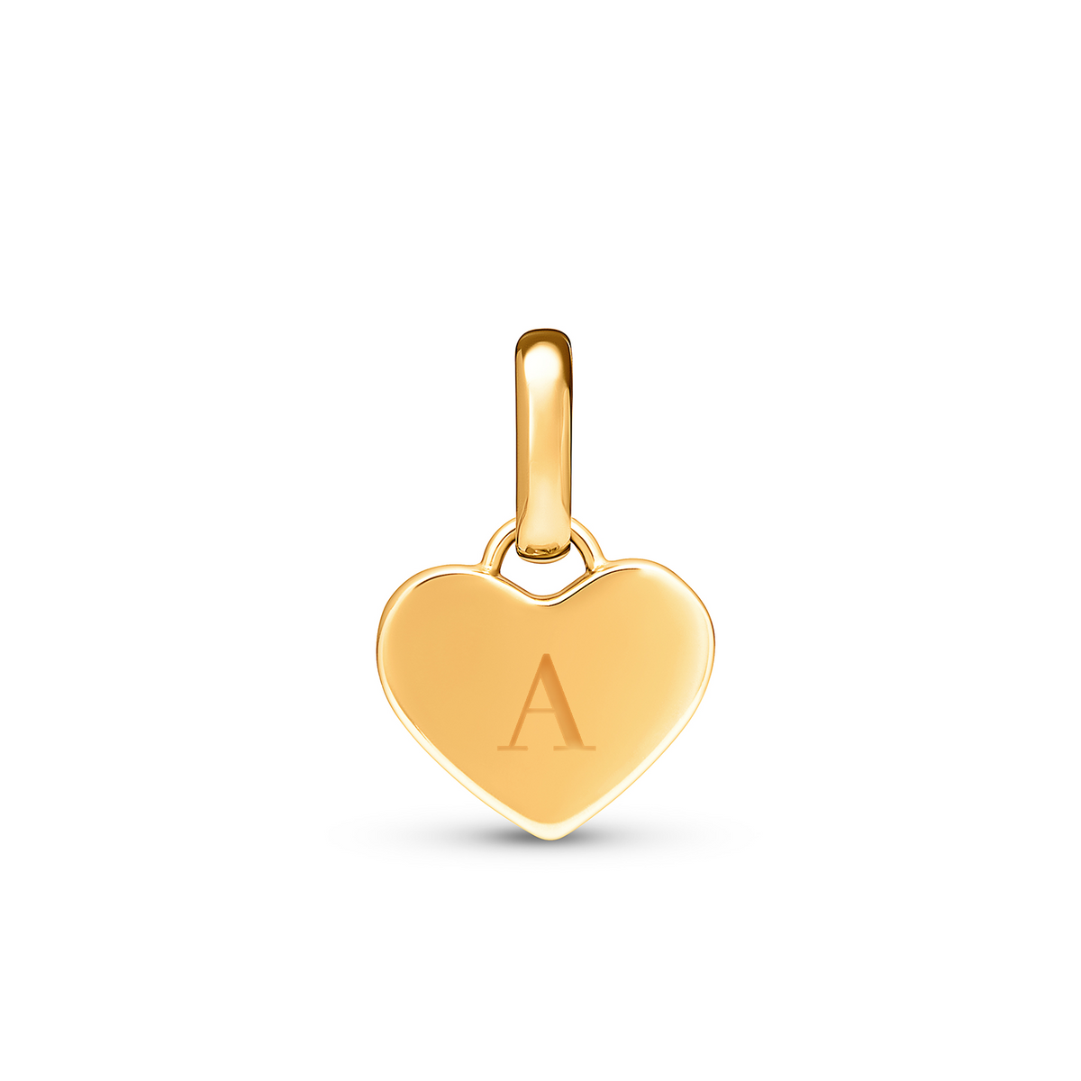 Green Quartz Heart Pendant (Gold)