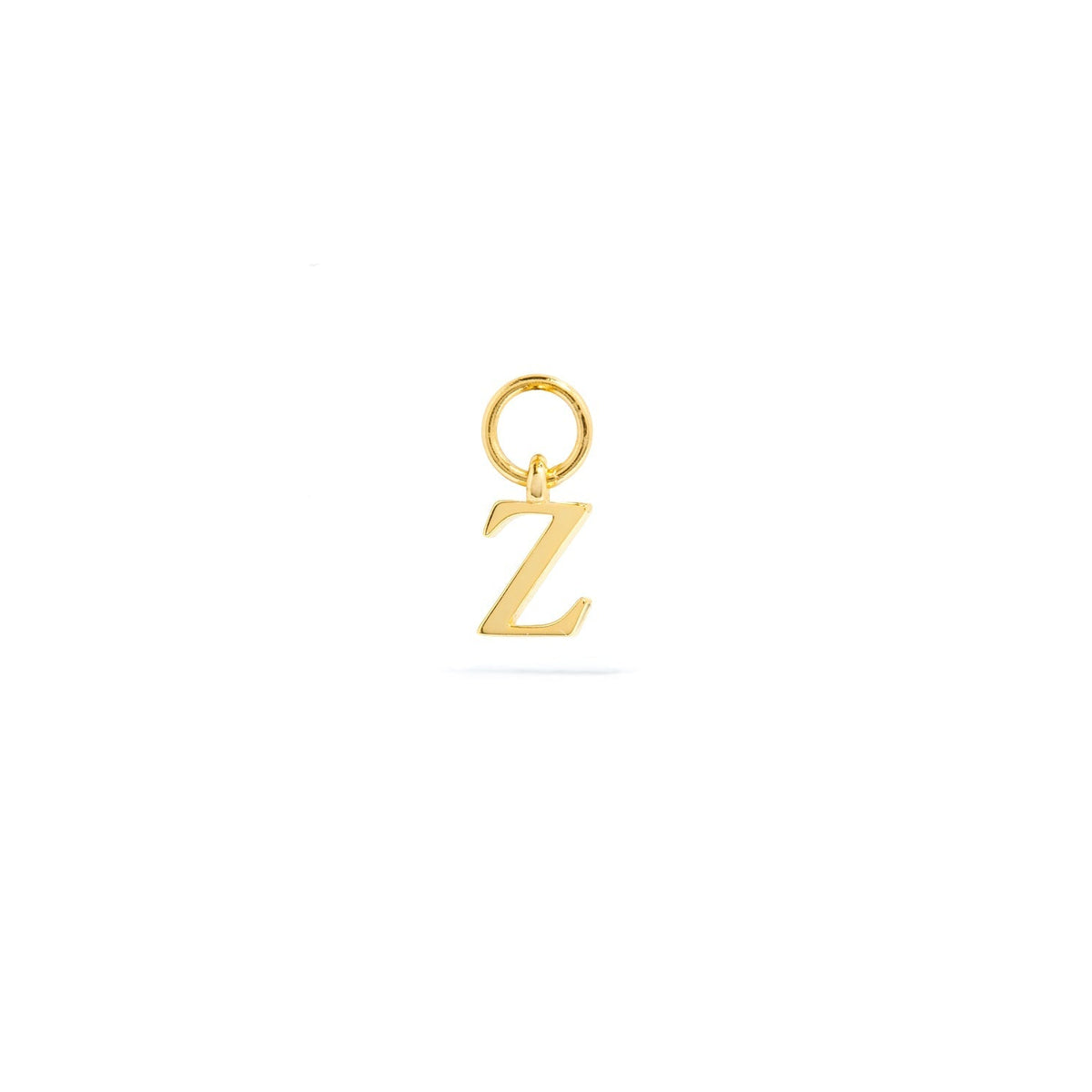 Stories Mini Initial Hoop Charm (Gold)