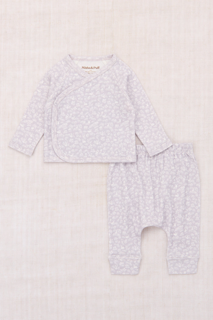 Baby Wrap Set in Mist Bunny Meadow