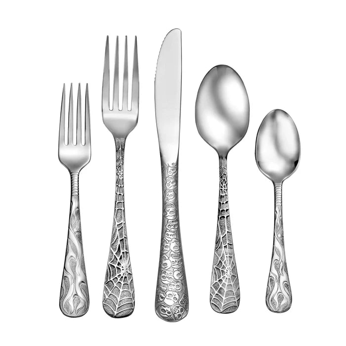 New: Wicked & Wild - Halloween Flatware 45 Piece Set - 45 Piece Set Flatware American-Made