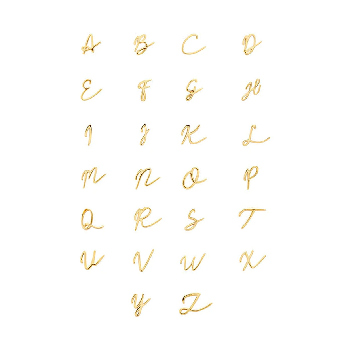 Made Mine Charms - Script Initial Charms (Gold)