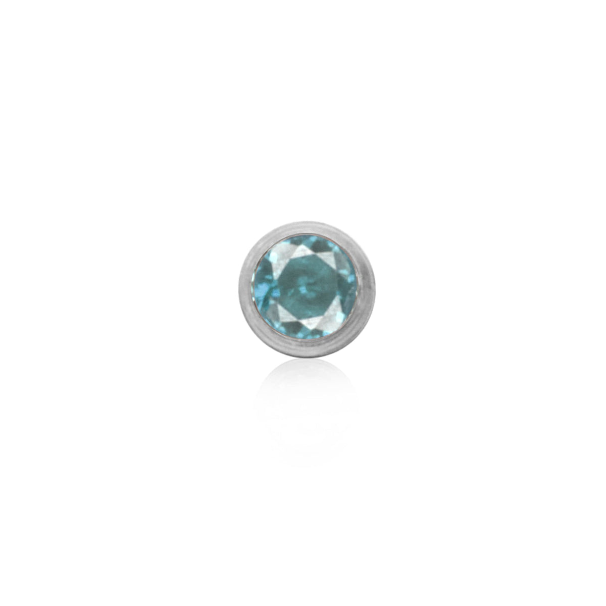 Birthstone Stud Earring (Silver)