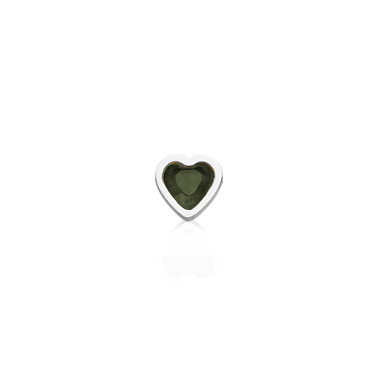 Mini Heart Birthstone Bracelet (Silver)