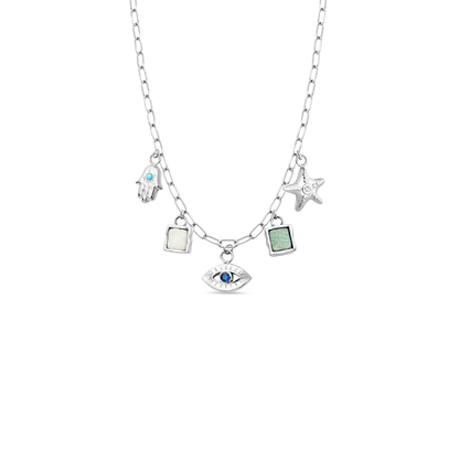 Made Mine Ocean Charm Necklace (Silver)