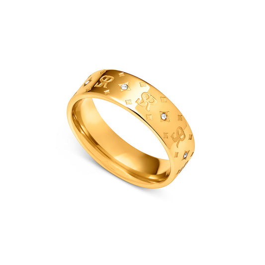Own Way Statement Monogram Ring (Gold)