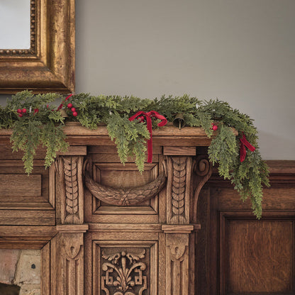 1.5m Pre Lit Ribbons & Bells Christmas Garland