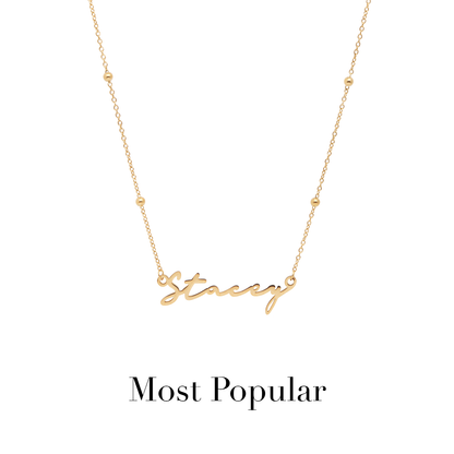 Signature Name Necklace (Gold)
