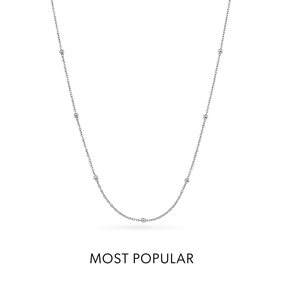Floating Charm Heart Locket Necklace (Silver)