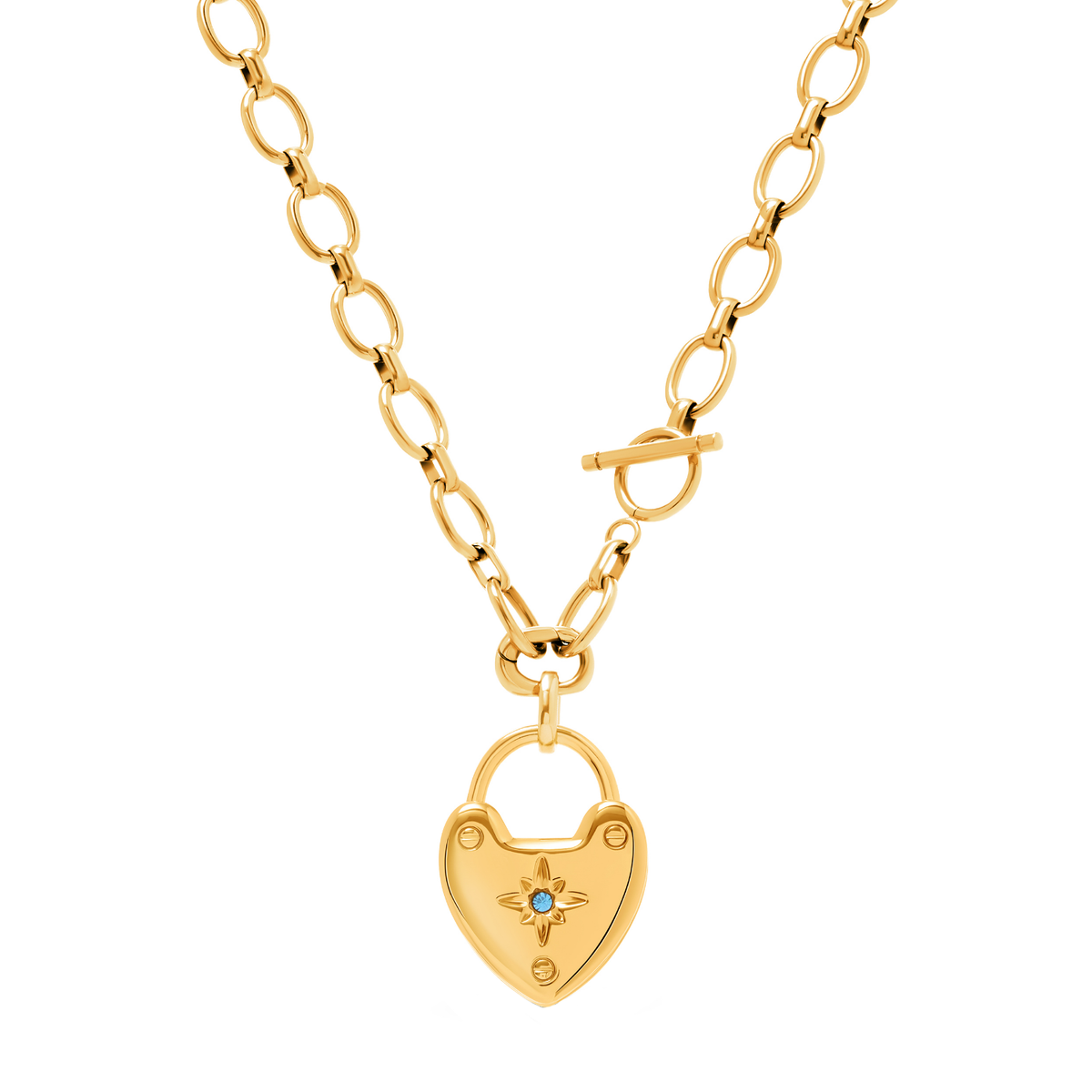 Photo Love Locket Necklace (Gold)