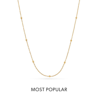 Mother of Pearl Cushion Necklace (Gold)