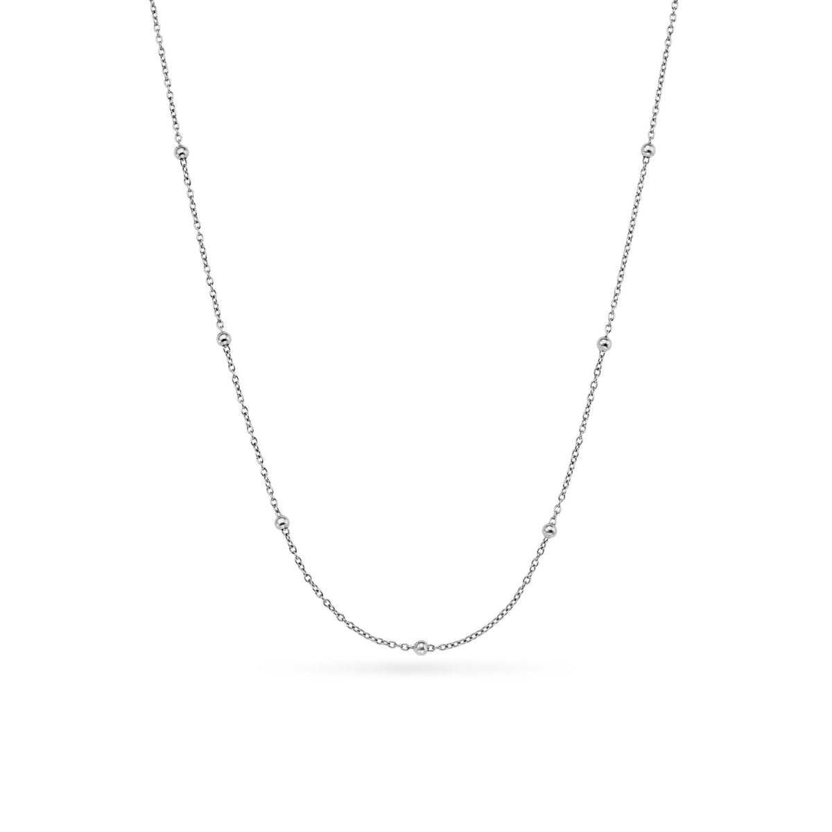 Mother of Pearl Cushion Necklace (Silver)