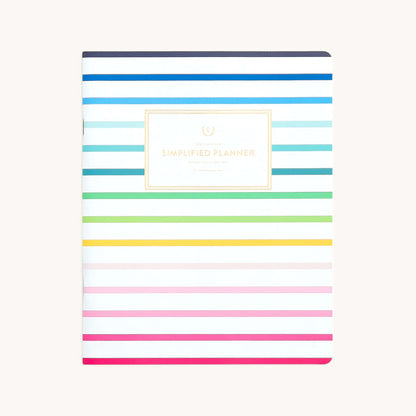 2026-2027 Softcover Monthly Simplified Planner - Happy Stripe