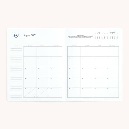 2026-2027 Softcover Monthly Simplified Planner - Happy Stripe