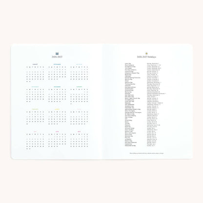 2026-2027 Softcover Monthly Simplified Planner - Happy Stripe