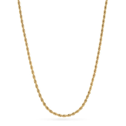 Small Rope Chain Necklace (Gold)