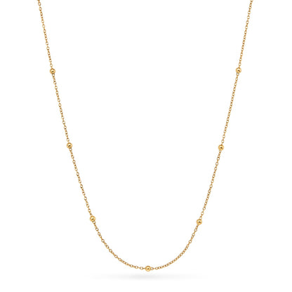 Mother of Pearl Heart Necklace (Gold)