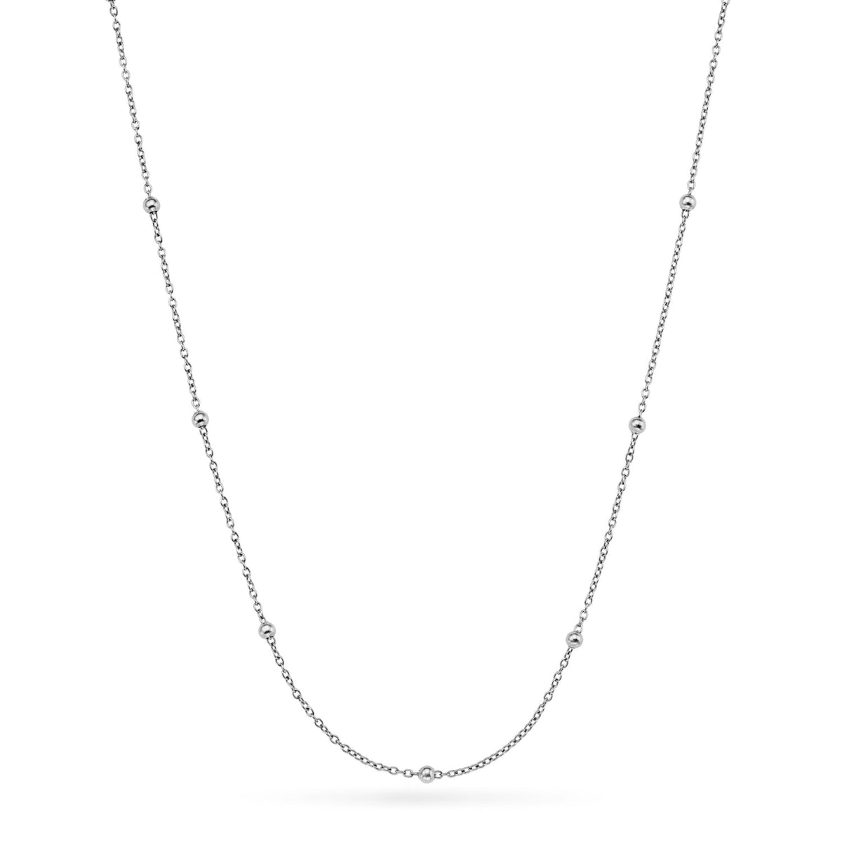 Organic Fingerprint Droplet Necklace (Silver)