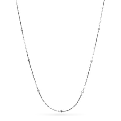 Mother of Pearl Cushion Necklace (Silver)