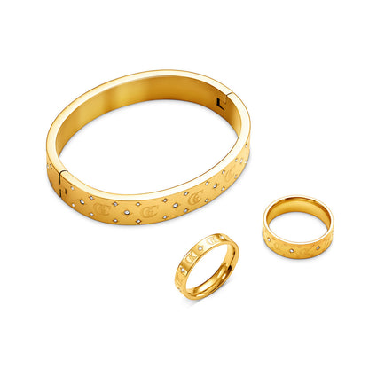 Own Way Monogram Bangle (Gold)