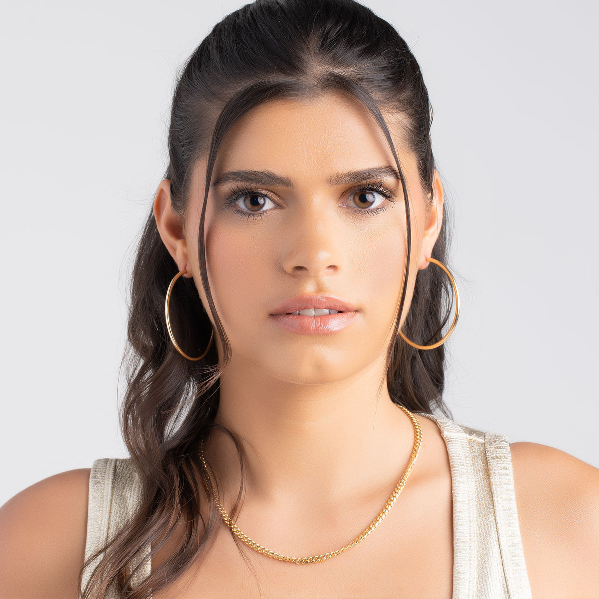 18K Gold Plated 3MM Endless Hoop Earrings