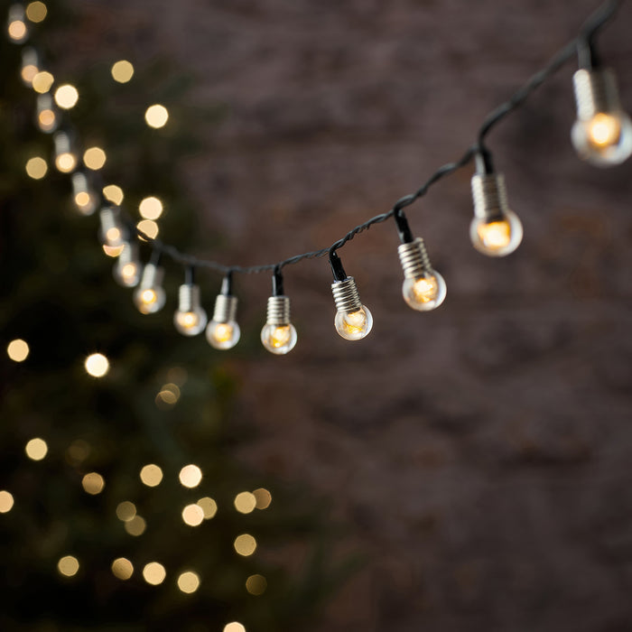 50 Crystal Globe Outdoor LED Fairy Lights
