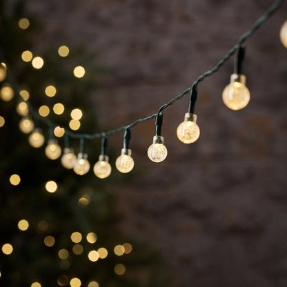 50 Dual Colour Bubble Berry Outdoor Fairy Lights on Green Cable