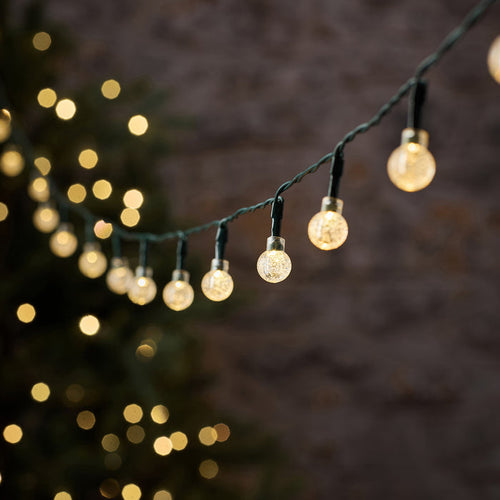 50 Dual Colour Bubble Berry Outdoor Fairy Lights on Green Cable