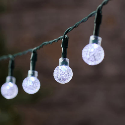 50 Dual Colour Bubble Berry Outdoor Fairy Lights on Green Cable