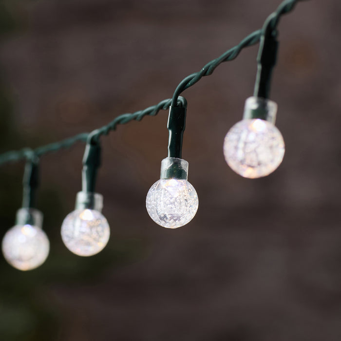 50 Dual Colour Bubble Berry Outdoor Fairy Lights on Green Cable