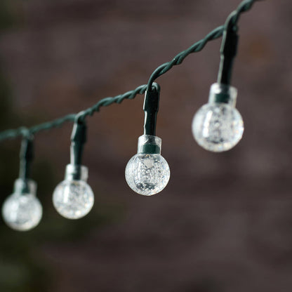 50 Dual Colour Bubble Berry Outdoor Fairy Lights on Green Cable