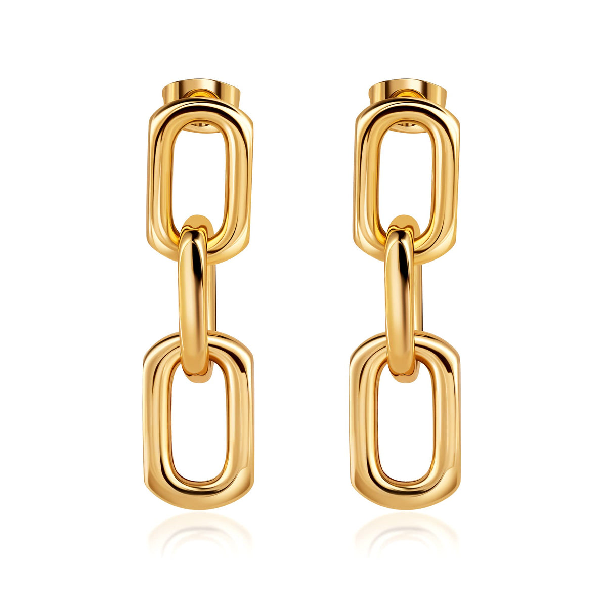 18K Gold Plated Chained Earrings