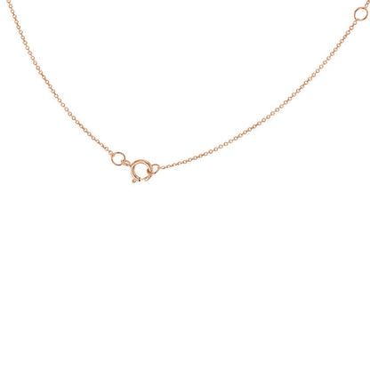 9K Rose Gold 'D' Initial Adjustable Letter Necklace 38/43cm