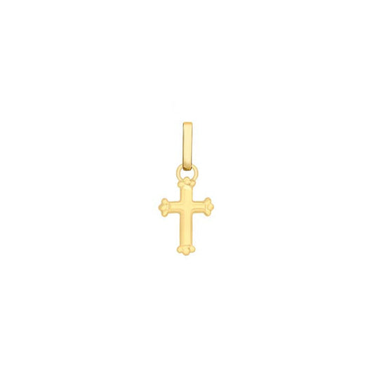 9K Yellow Gold 8x18mm Cross Pendant