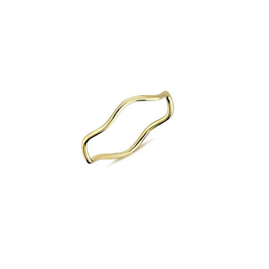 9K Yellow Gold Wavey Ring