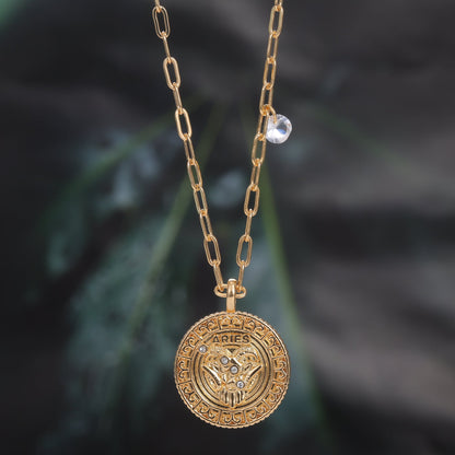 18K Gold Plated Zodiac Birth Coin