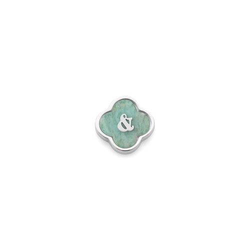 Amazonite Clover Charms (Silver) - &