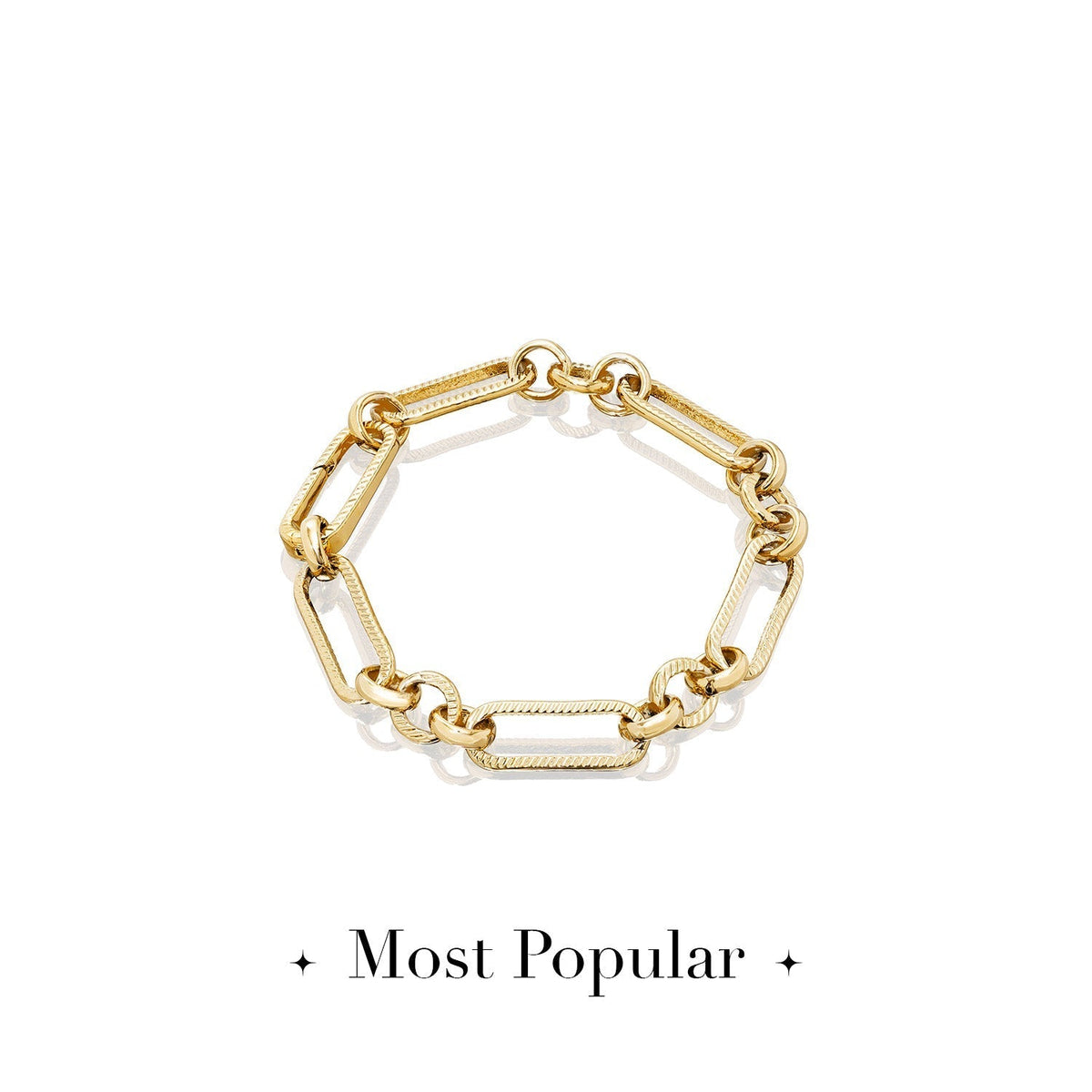 Figaro Chain Bracelet (Gold)