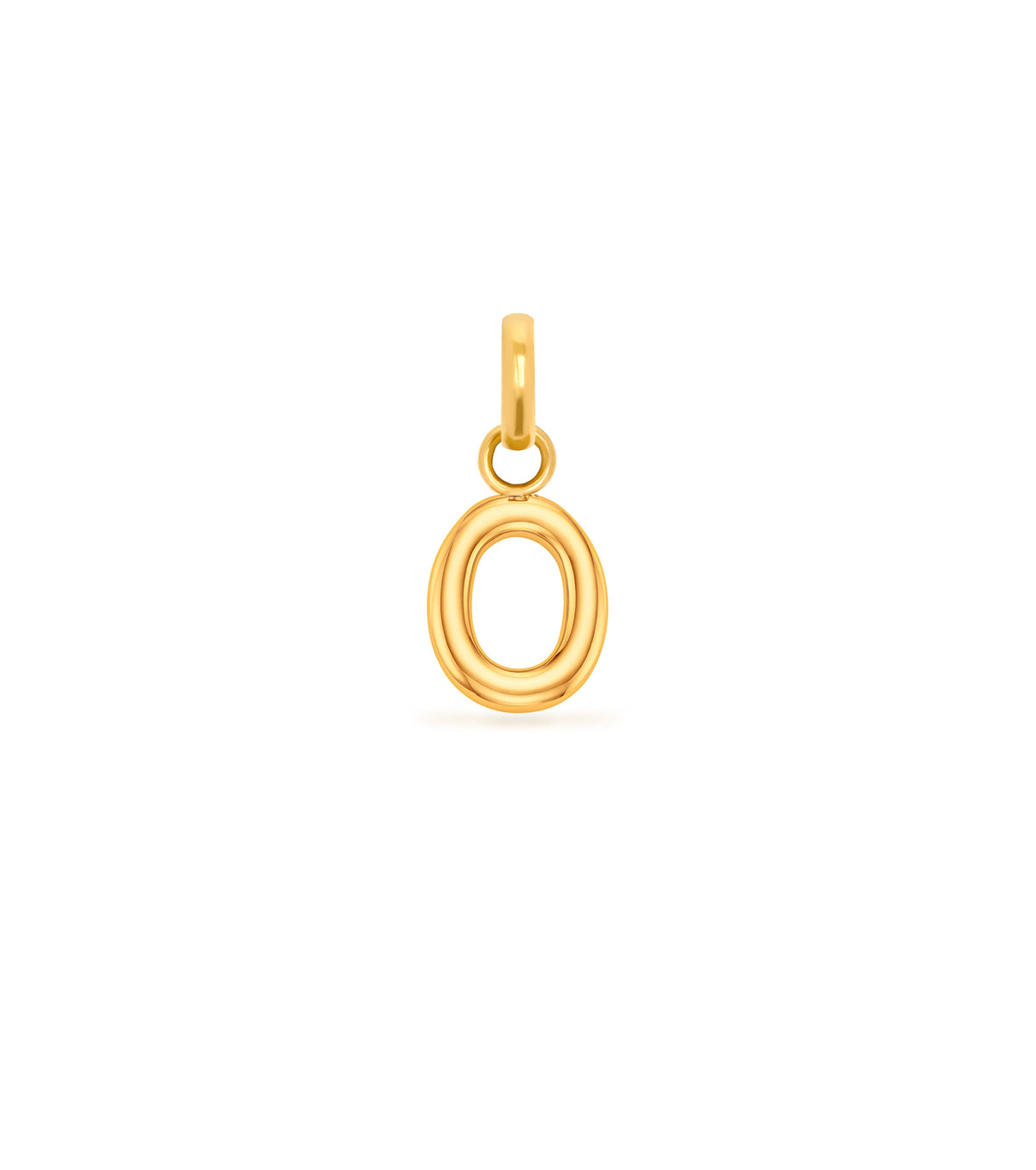 Mini Molten Initial Pendant (Gold)
