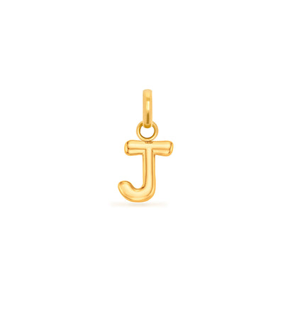 Mini Molten Initial Pendant (Gold)