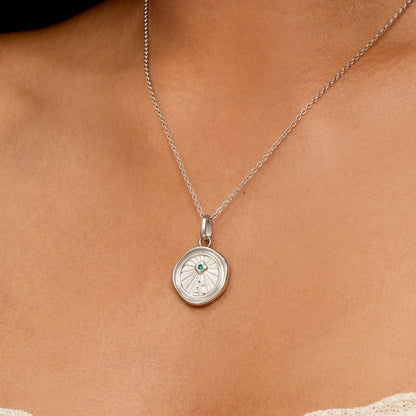 Custom Talisman Coin Necklace (Silver)