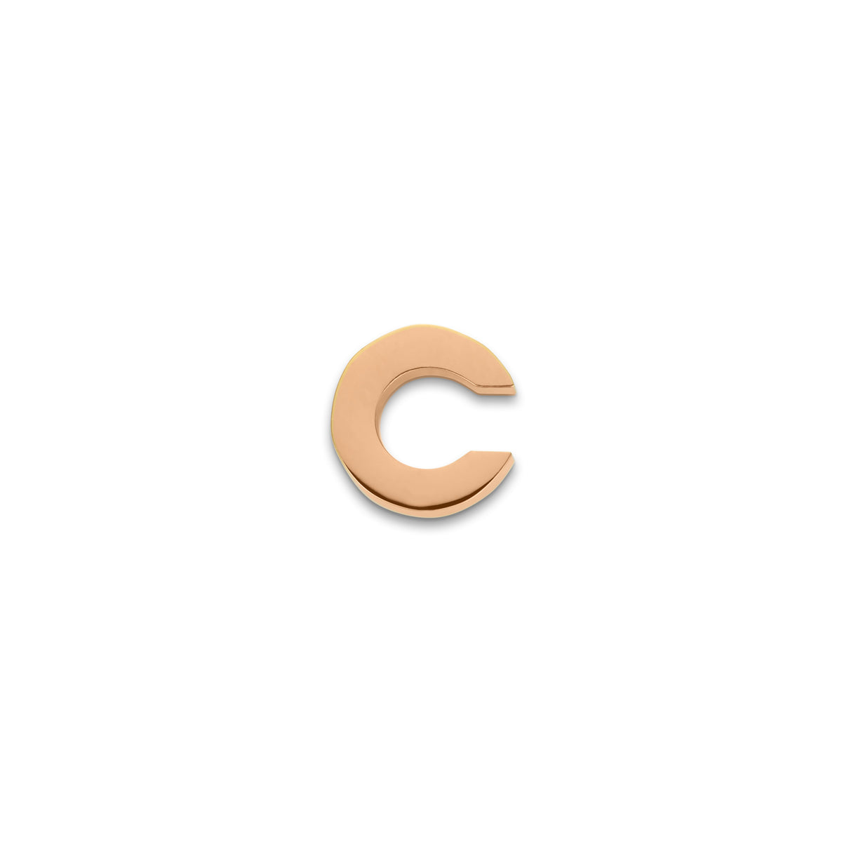 Made Mine Charms - Block Initial Charm (Rose Gold)