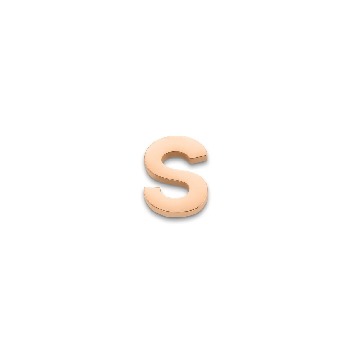 Made Mine Charms - Block Initial Charm (Rose Gold)