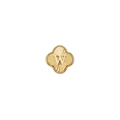 Pearl Clover Charms (Gold) - Heart