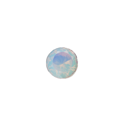 Mini Monogram Birthstone Tag Pendant (Silver)