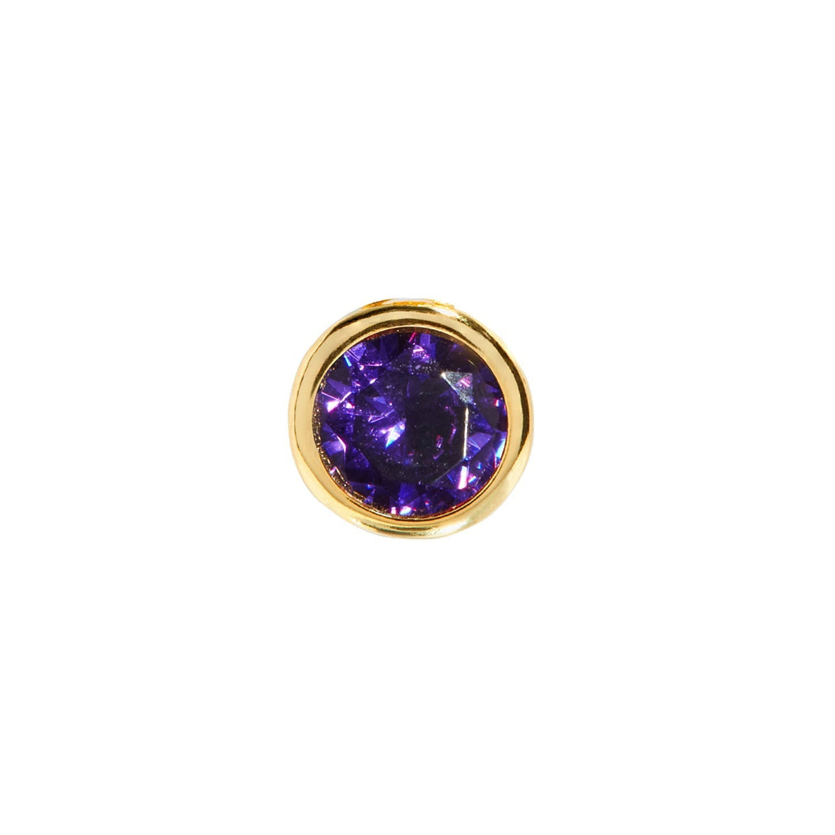 Birthstone Huggie Charm (Gold)