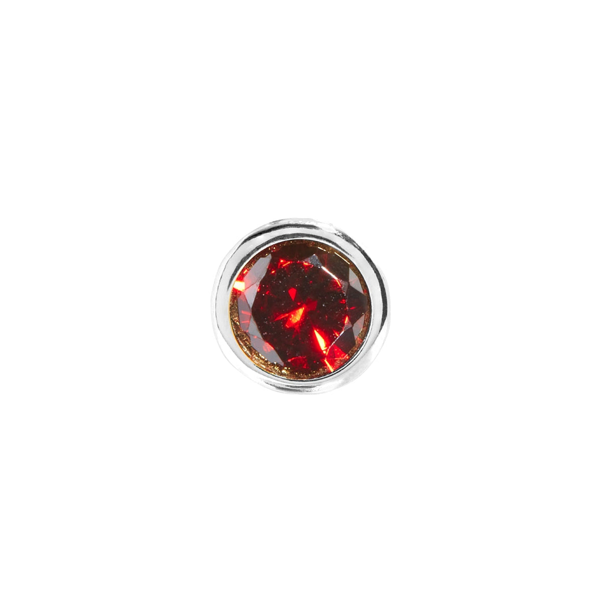 Birthstone Huggie Charm (Silver)