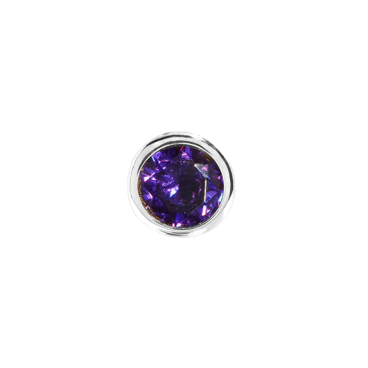 Double Initial Icon - Birthstone (Silver)