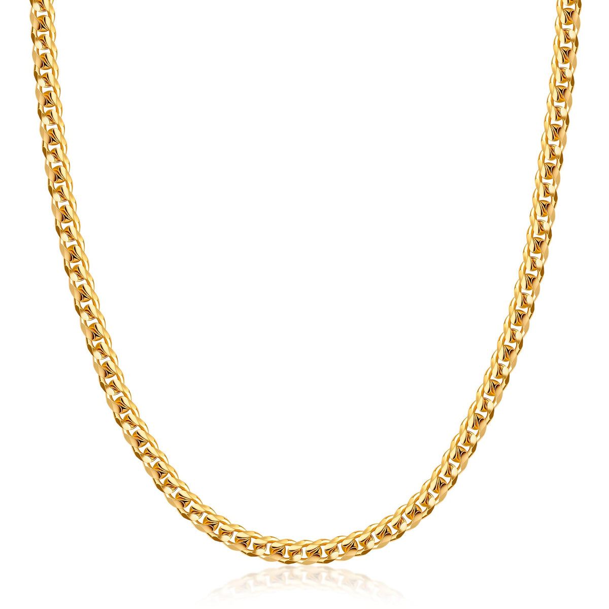 18k Gold Plated Miami Cuban Necklace 4mm Thick