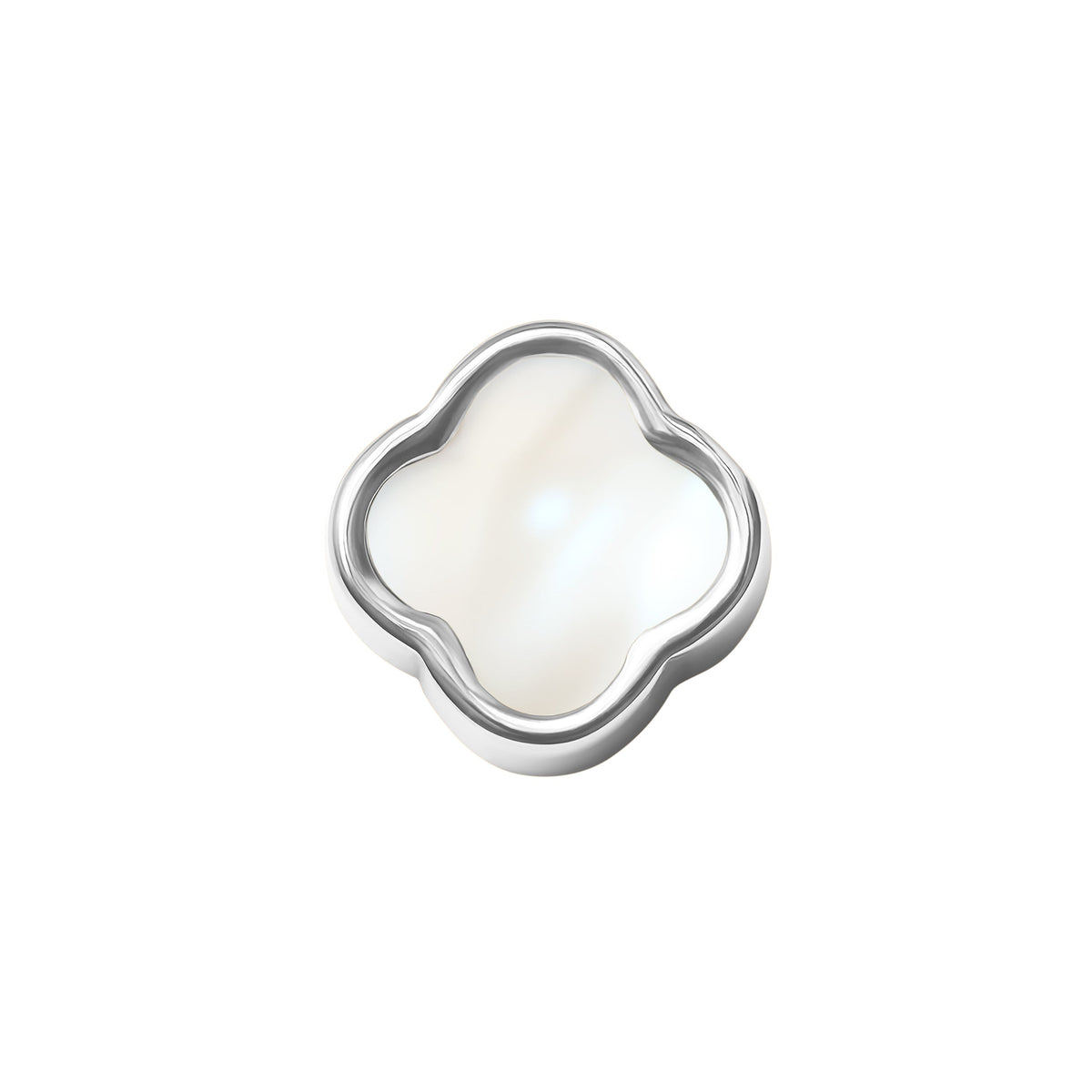 Pearl Clover Necklace Charm (Silver)